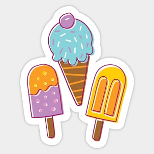 Ice Cream Cartoon Sticker